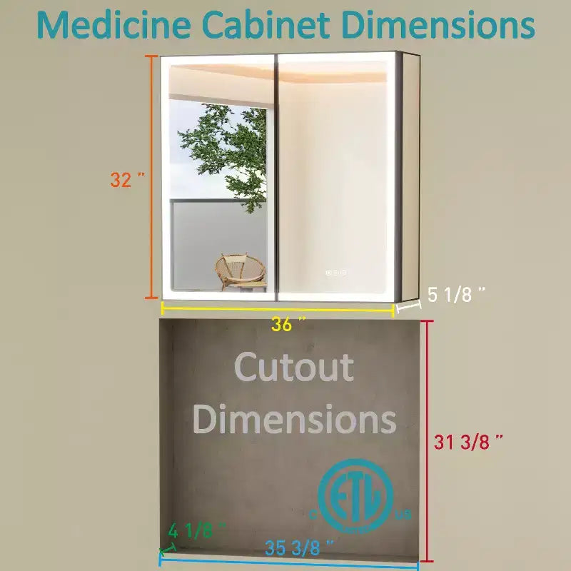 Armadietto Portamedicine da Bagno Nero con Luce LED e Specchio, Porta Singola/Doppia/Tripla, 1–3 Persone