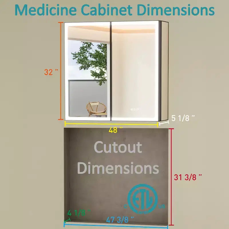 Armadietto Portamedicine da Bagno Nero con Luce LED e Specchio, Porta Singola/Doppia/Tripla, 1–3 Persone