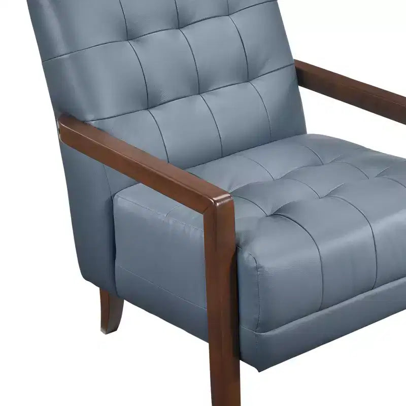Poltrona in pelle imbottita, marrone scuro / grigio scuro / arancione, 1 posto
