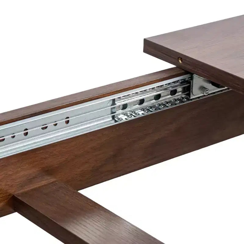 Tavolo da pranzo rettangolare allungabile da 106,3", fino a 5 posti, rovere scuro / noce