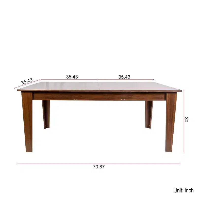 Tavolo da pranzo rettangolare allungabile da 106,3", fino a 5 posti, rovere scuro / noce