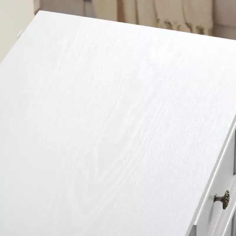 Comò a 6 cassetti, nero/bianco, per camera da letto o soggiorno, 1 persona
