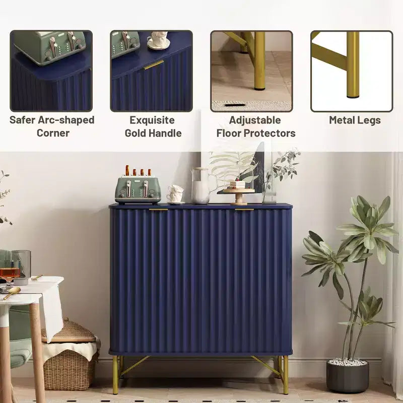 Mobile contenitore a 2 ante in MDF da 31,5" H con ripiani regolabili, colori assortiti, per adulti