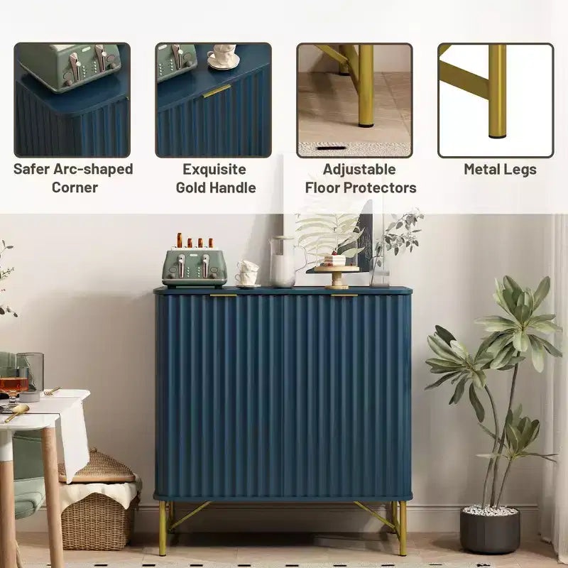 Mobile contenitore a 2 ante in MDF da 31,5" H con ripiani regolabili, colori assortiti, per adulti