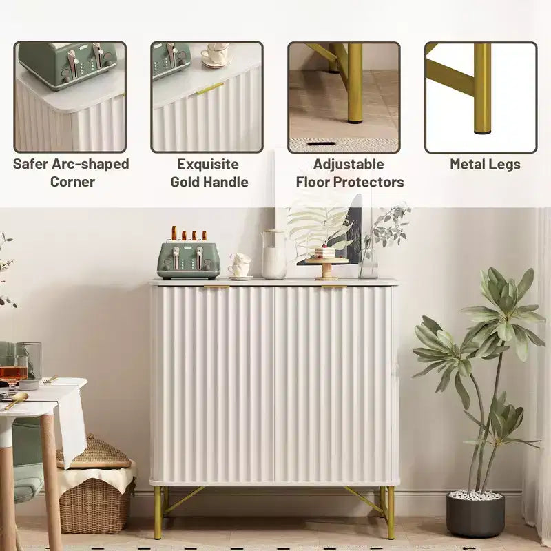 Mobile contenitore a 2 ante in MDF da 31,5" H con ripiani regolabili, colori assortiti, per adulti