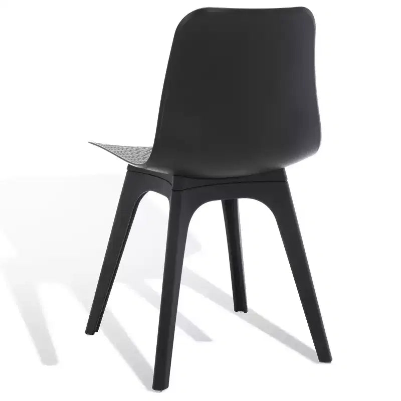 Sedie da pranzo in plastica stampata, set da 2 (Nero/Grigio/Bianco), posti a sedere 2