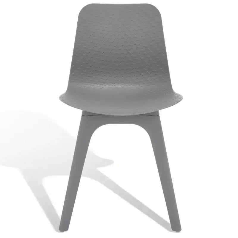 Sedie da pranzo in plastica stampata, set da 2 (Nero/Grigio/Bianco), posti a sedere 2