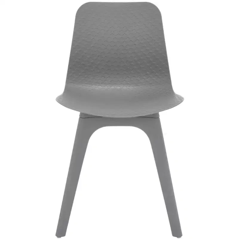 Sedie da pranzo in plastica stampata, set da 2 (Nero/Grigio/Bianco), posti a sedere 2
