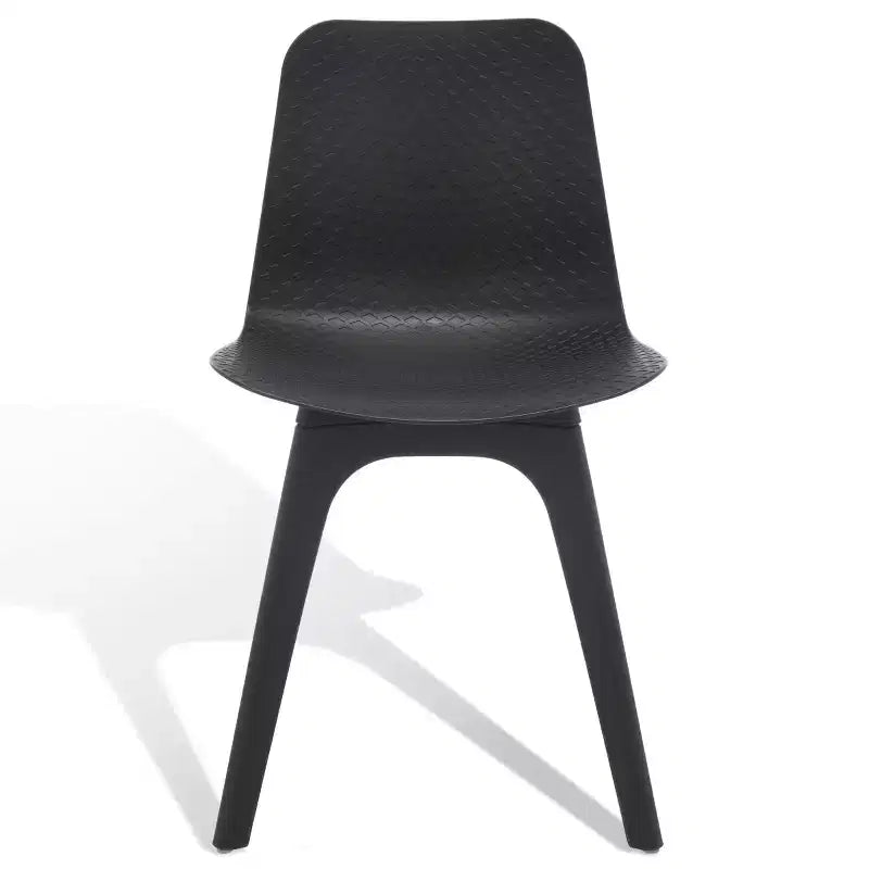 Sedie da pranzo in plastica stampata, set da 2 (Nero/Grigio/Bianco), posti a sedere 2