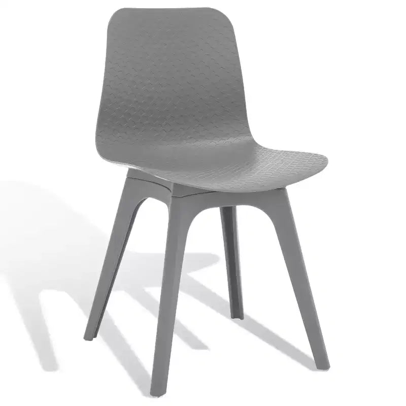 Sedie da pranzo in plastica stampata, set da 2 (Nero/Grigio/Bianco), posti a sedere 2