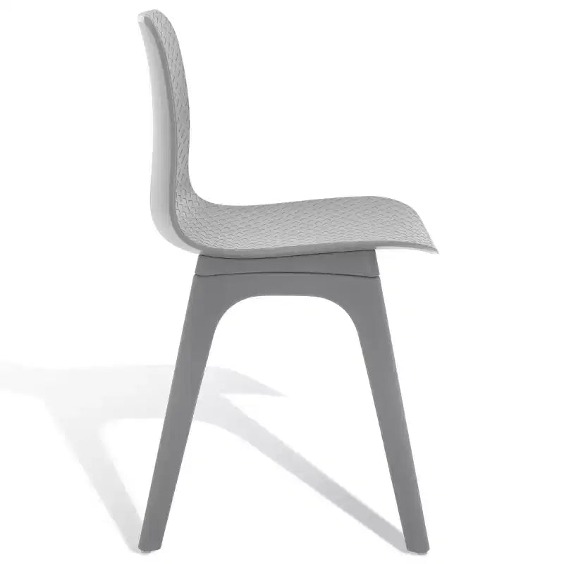 Sedie da pranzo in plastica stampata, set da 2 (Nero/Grigio/Bianco), posti a sedere 2