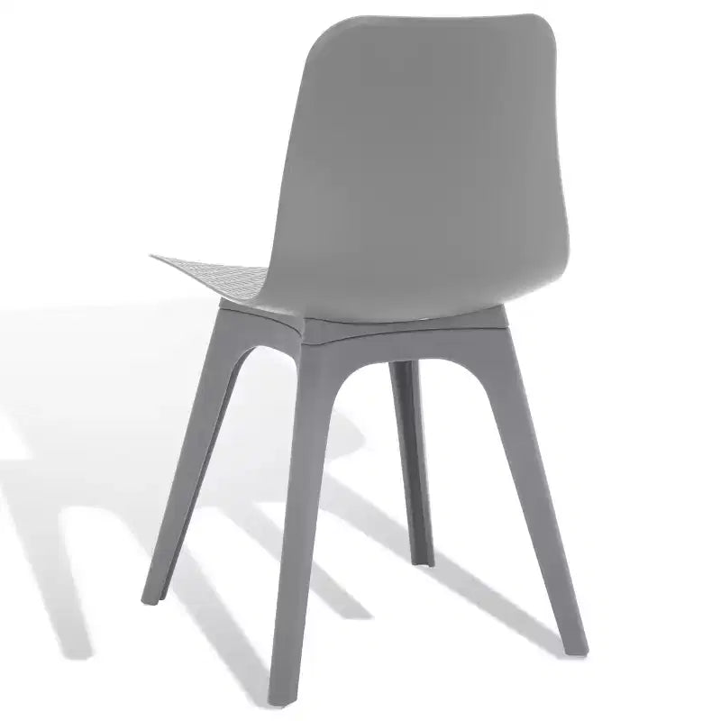 Sedie da pranzo in plastica stampata, set da 2 (Nero/Grigio/Bianco), posti a sedere 2