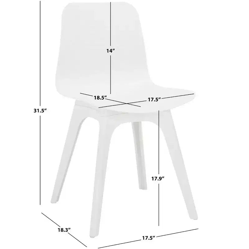 Sedie da pranzo in plastica stampata, set da 2 (Nero/Grigio/Bianco), posti a sedere 2