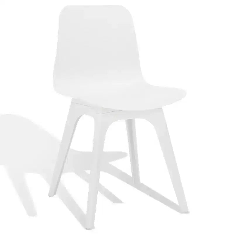 Sedie da pranzo in plastica stampata, set da 2 (Nero/Grigio/Bianco), posti a sedere 2
