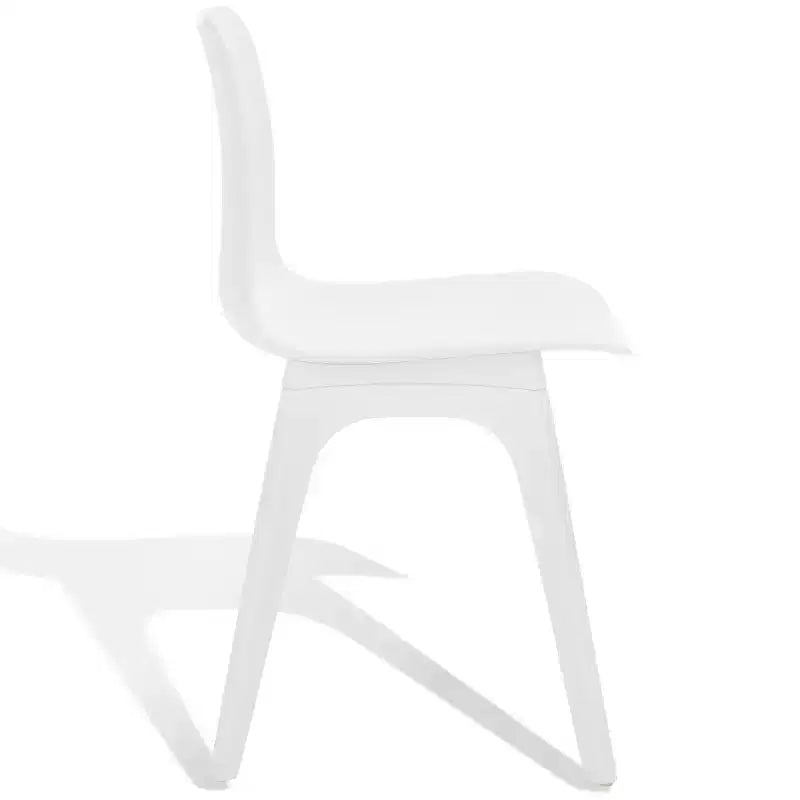 Sedie da pranzo in plastica stampata, set da 2 (Nero/Grigio/Bianco), posti a sedere 2