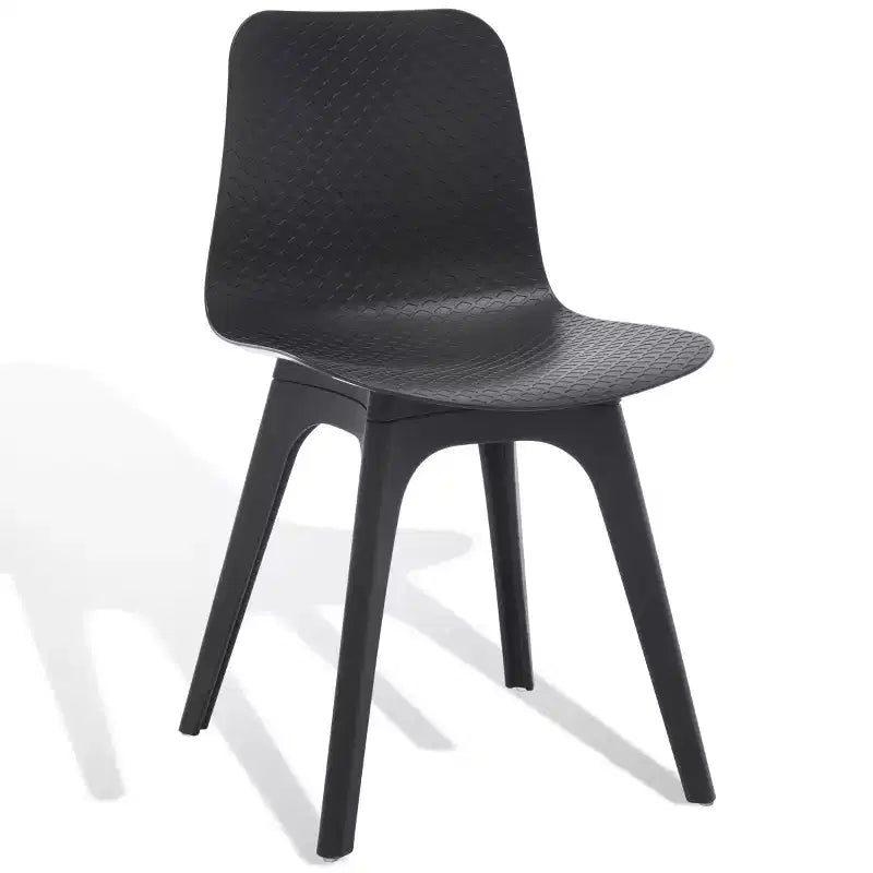 Sedie da pranzo in plastica stampata, set da 2 (Nero/Grigio/Bianco), posti a sedere 2