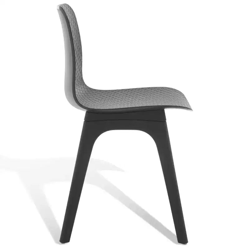 Sedie da pranzo in plastica stampata, set da 2 (Nero/Grigio/Bianco), posti a sedere 2