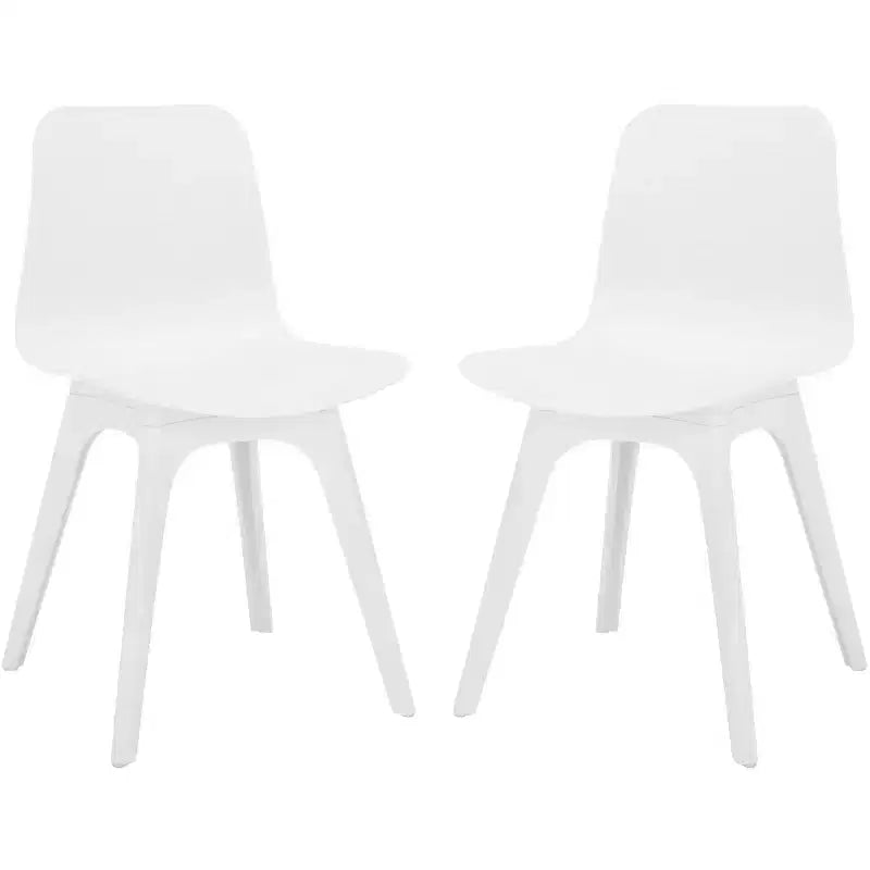 Sedie da pranzo in plastica stampata, set da 2 (Nero/Grigio/Bianco), posti a sedere 2