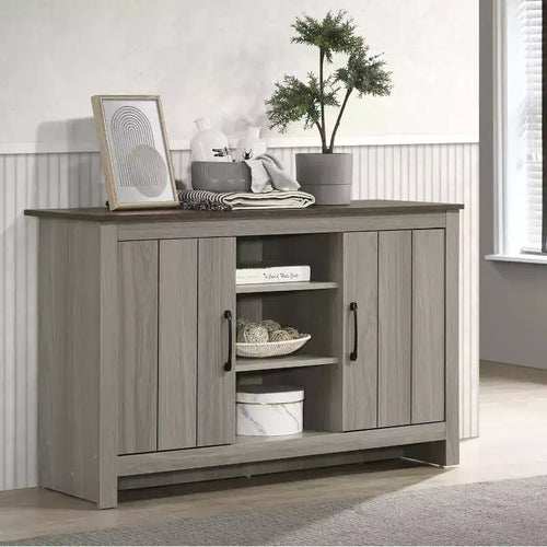 GDFStudio Elvis 2 Door 47W Wood Cabinet with Shelves