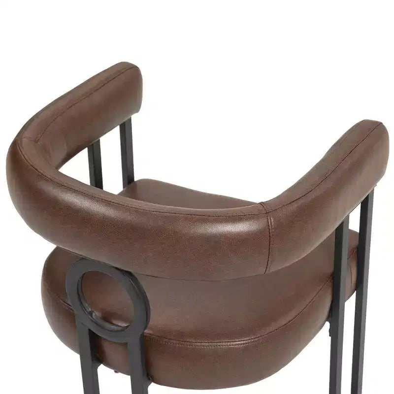 Poltrona singola in similpelle nera