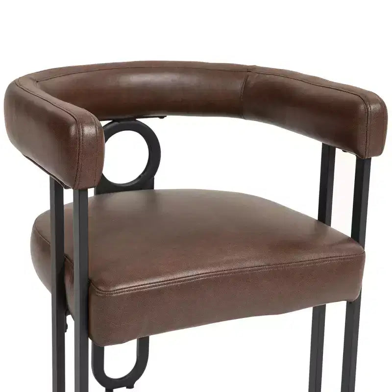 Poltrona singola in similpelle nera
