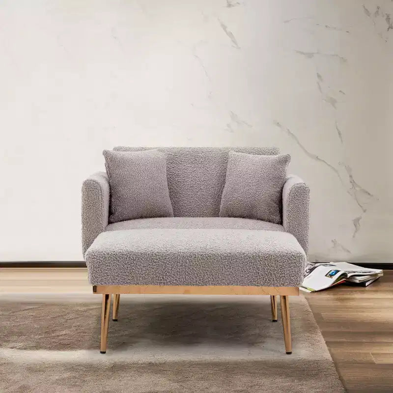 Chaise longue da 1 posto rivestita in lino, schienale regolabile