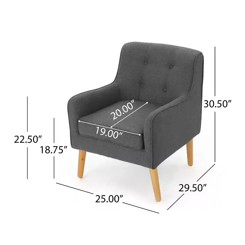 Poltrona d'accento singola in velluto grigio, stile Mid-Century
