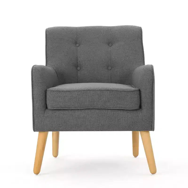 Poltrona d'accento singola in velluto grigio, stile Mid-Century