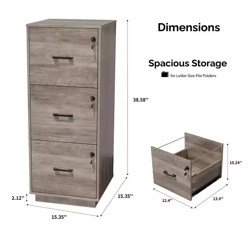 Classificatore verticale a 3 cassetti grigio