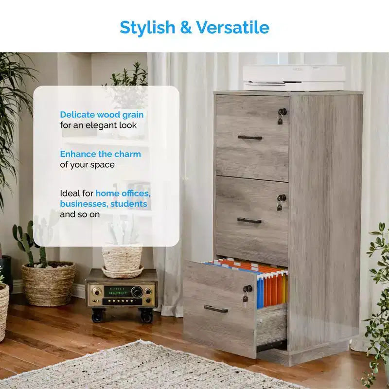 Classificatore verticale a 3 cassetti grigio