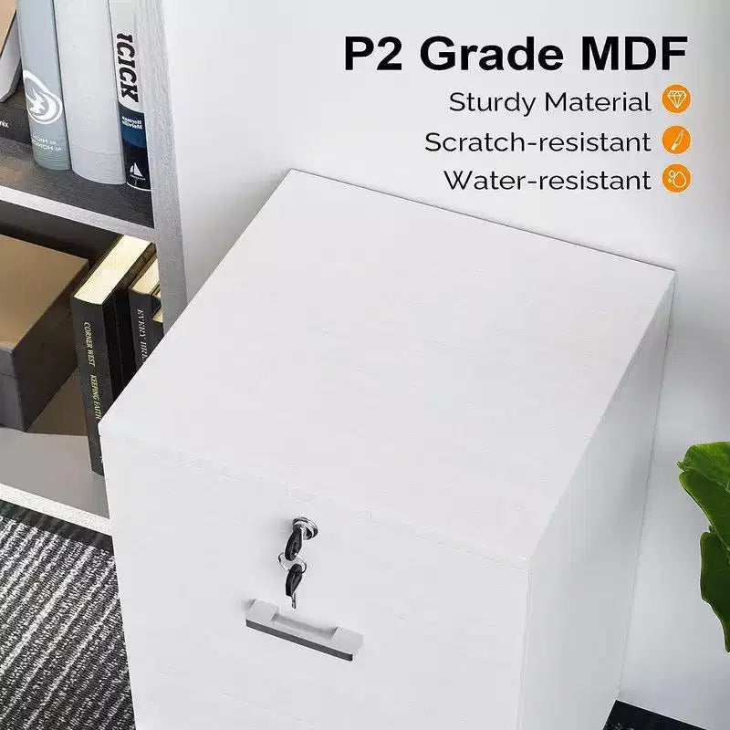 Classificatore verticale bianco a 2 cassetti
