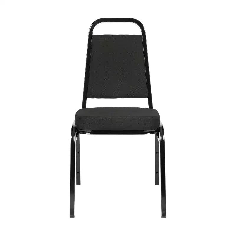 Sedia da banchetto impilabile con schienale trapezoidale imbottito nero (confezione da 4) (posti a sedere 4)
