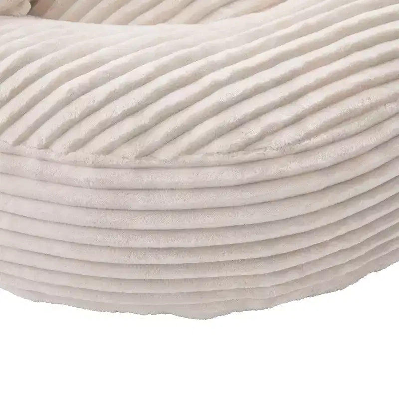 Poltrona sacco in velluto a coste oversize con 3 cuscini e braccioli, schienale alto, sedile singolo, colori multipli