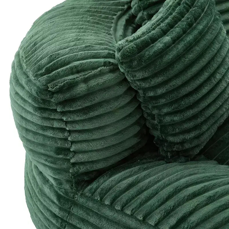Poltrona sacco in velluto a coste oversize con 3 cuscini e braccioli, schienale alto, sedile singolo, colori multipli