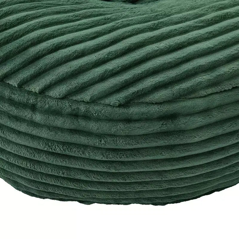Poltrona sacco in velluto a coste oversize con 3 cuscini e braccioli, schienale alto, sedile singolo, colori multipli
