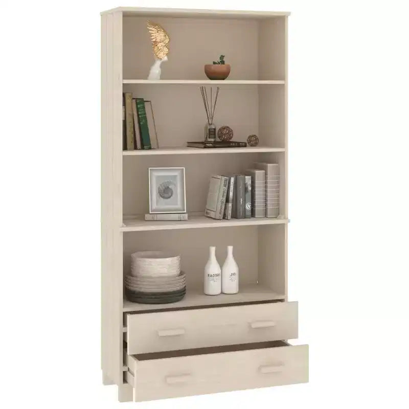 Credenza alta set da 2, multicolore, legno di pino
