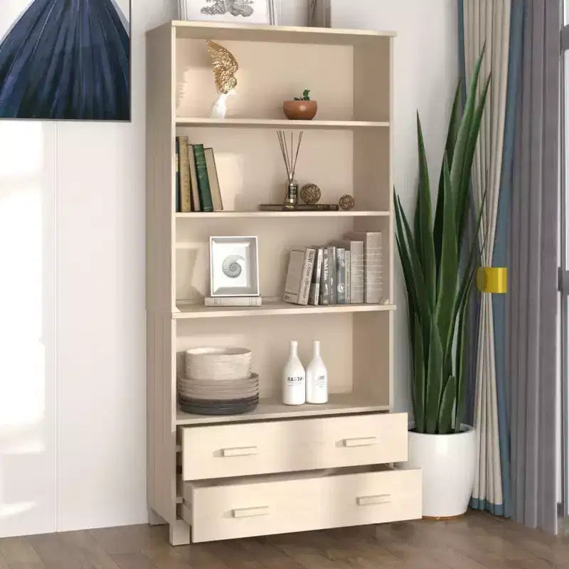 Credenza alta set da 2, multicolore, legno di pino