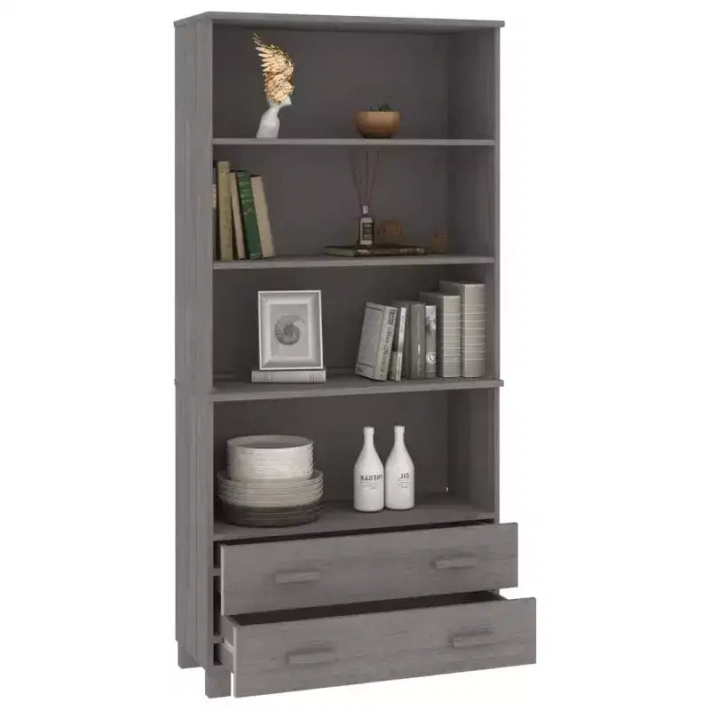 Credenza alta set da 2, multicolore, legno di pino