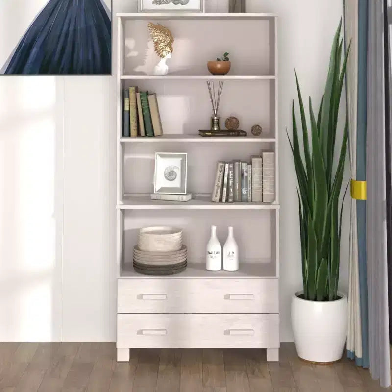Credenza alta set da 2, multicolore, legno di pino