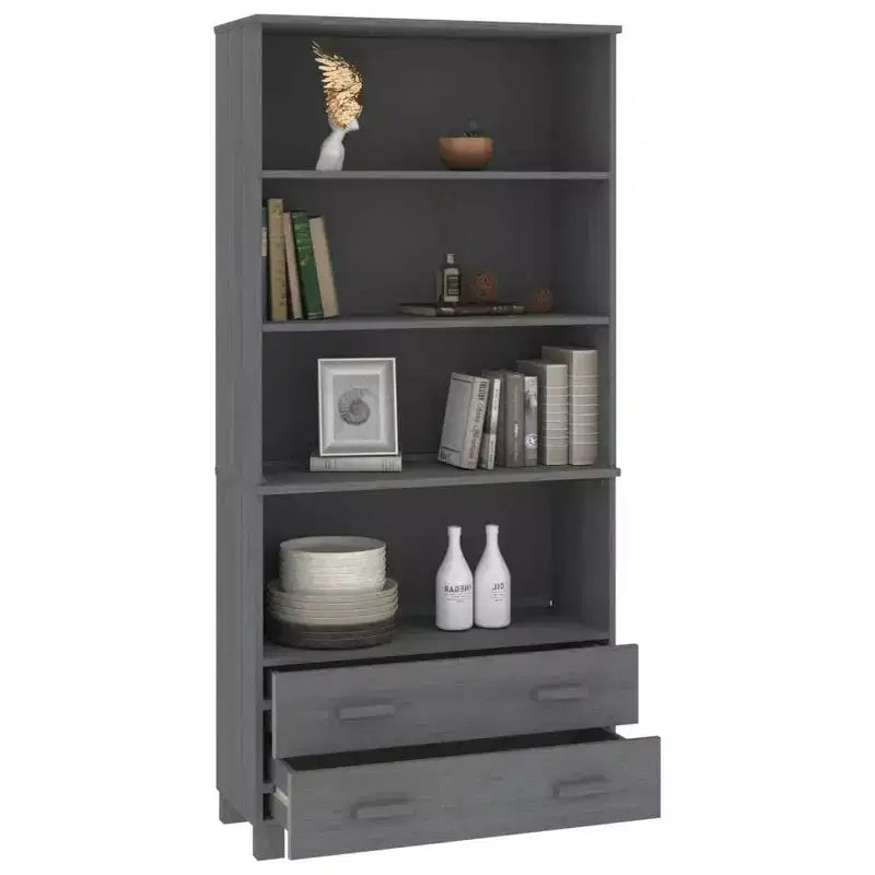 Credenza alta set da 2, multicolore, legno di pino