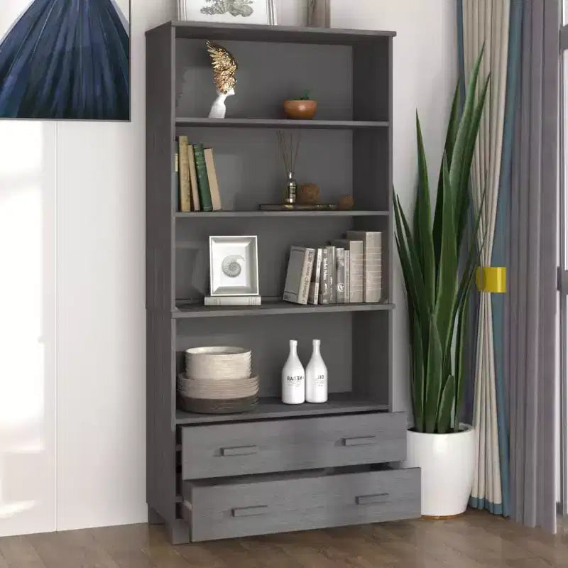 Credenza alta set da 2, multicolore, legno di pino