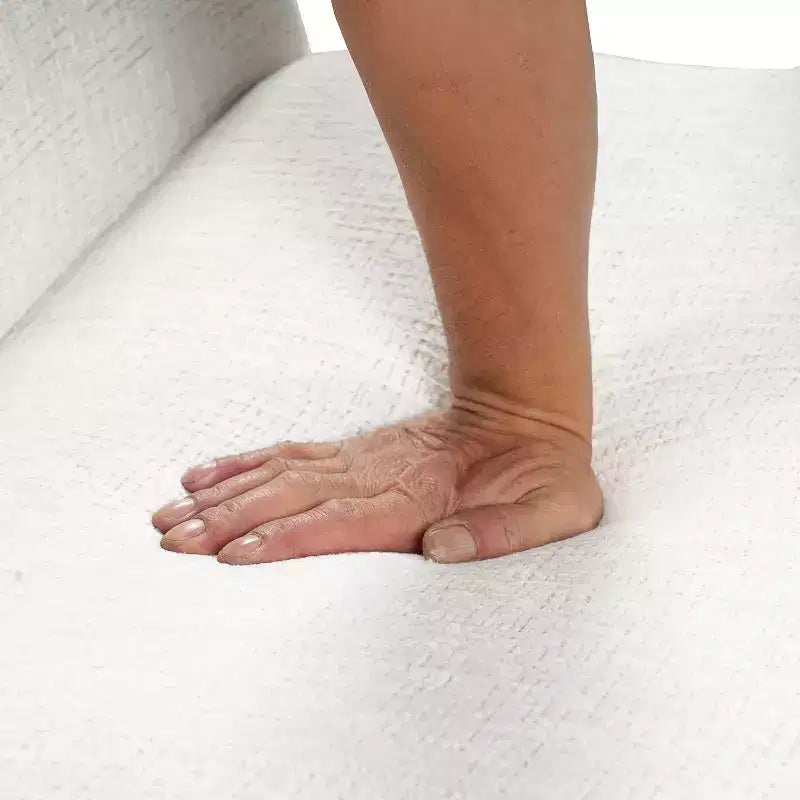 Poltrona modulare senza braccioli con cuscino in schiuma, beige/arancione, 1 posto