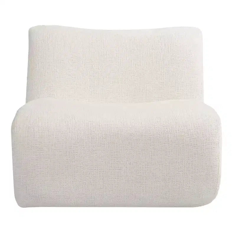 Poltrona modulare senza braccioli con cuscino in schiuma, beige/arancione, 1 posto