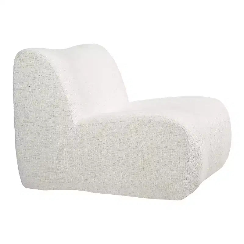 Poltrona modulare senza braccioli con cuscino in schiuma, beige/arancione, 1 posto