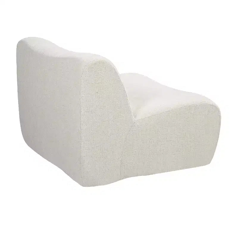 Poltrona modulare senza braccioli con cuscino in schiuma, beige/arancione, 1 posto