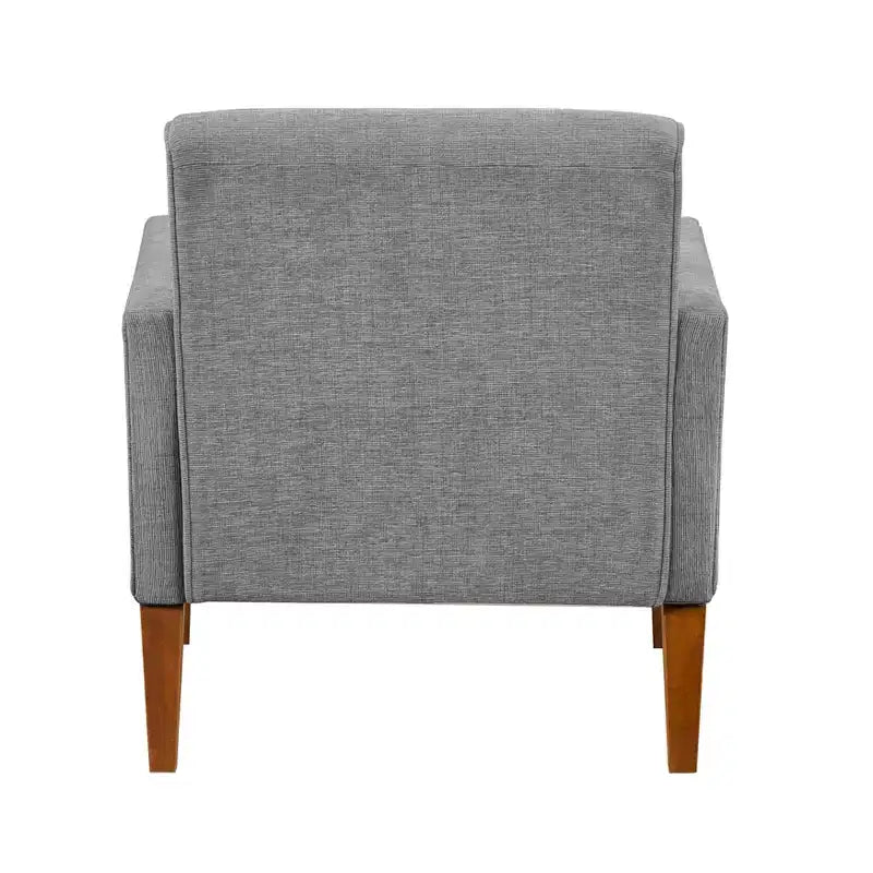Poltrona imbottita in ciniglia con cuscino rimovibile, Beige/Grigio, 1 posto
