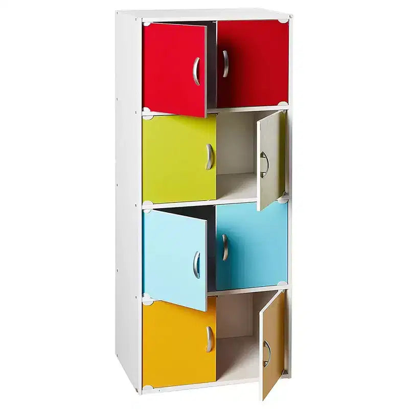 Armadio a 8 ante chiuso per casa e ufficio, vari colori