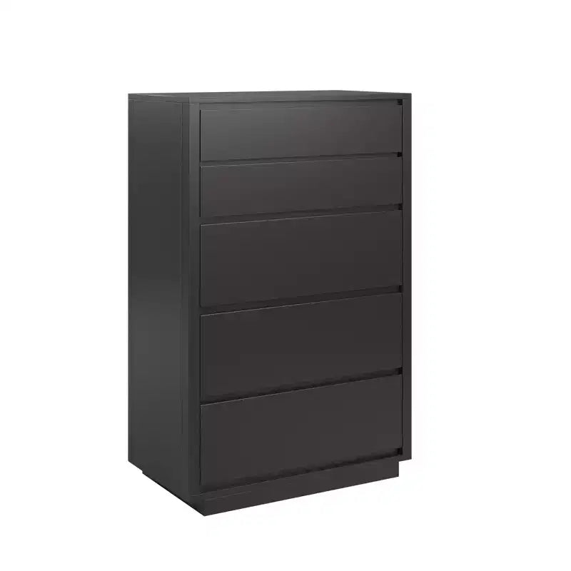 Cassettiera a 5 cassetti, Colore Nero / Naturale / Noce, Per adulti